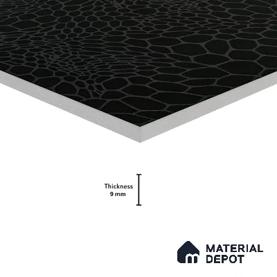 Stone Wall & Floor Tile TL 05119 Marblis Noir Cascade 4 ft x 2 ft Vitrified Carving Matte Finish - 9 mm  | Suitable for Living Room, Bedroom & Bathroom