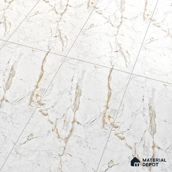 Marble Wall & Floor Tile TL 05115 B Marblis Frosted Pearl 4 ft x 2 ft Vitrified Endless Carving Matte Finish - 9 mm (Random 4) | Suitable for Living Room, Bedroom & Bathroom