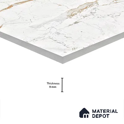 Marble Wall & Floor Tile TL 05115 B Marblis Frosted Pearl 4 ft x 2 ft Vitrified Endless Carving Matte Finish - 9 mm (Random 4) | Suitable for Living Room, Bedroom & Bathroom