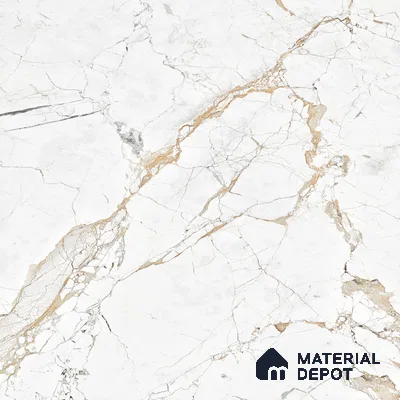 Marble Wall & Floor Tile TL 05115 B Marblis Frosted Pearl 4 ft x 2 ft Vitrified Endless Carving Matte Finish - 9 mm (Random 4) | Suitable for Living Room, Bedroom & Bathroom