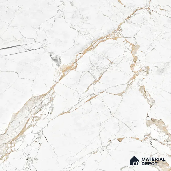 Marble Wall & Floor Tile TL 05115 B Marblis Frosted Pearl 4 ft x 2 ft Vitrified Endless Carving Matte Finish - 9 mm (Random 4) | Suitable for Living Room, Bedroom & Bathroom