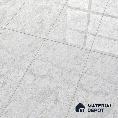 Marble Wall & Floor Tile TL 05133 Marblis Arctic Frost 4 ft x 2 ft Vitrified Endless Glossy Finish - 9 mm (Random 4) | Suitable for Living Room, Bedroom & Bathroom