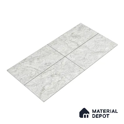 Marble Wall & Floor Tile TL 05133 Marblis Arctic Frost 4 ft x 2 ft Vitrified Endless Glossy Finish - 9 mm (Random 4) | Suitable for Living Room, Bedroom & Bathroom
