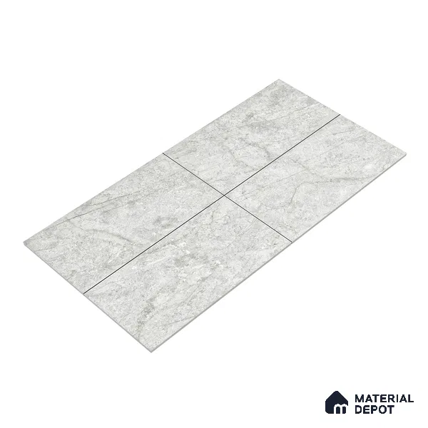 Marble Wall & Floor Tile TL 05133 Marblis Arctic Frost 4 ft x 2 ft Vitrified Endless Glossy Finish - 9 mm (Random 4) | Suitable for Living Room, Bedroom & Bathroom