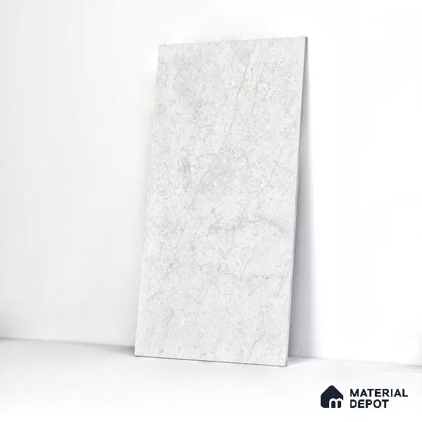 Marble Wall & Floor Tile TL 05133 Marblis Arctic Frost 4 ft x 2 ft Vitrified Endless Glossy Finish - 9 mm (Random 4) | Suitable for Living Room, Bedroom & Bathroom