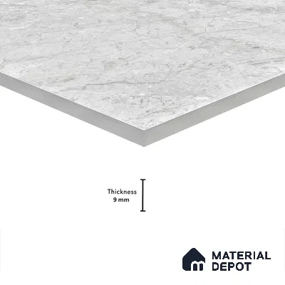 Marble Wall & Floor Tile TL 05133 Marblis Arctic Frost 4 ft x 2 ft Vitrified Endless Glossy Finish - 9 mm (Random 4) | Suitable for Living Room, Bedroom & Bathroom