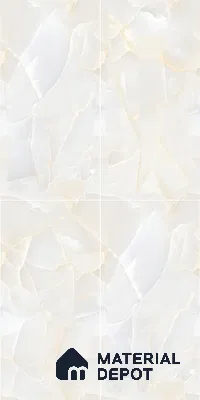 Marble Wall & Floor Tile TL 05129 Marblis Arctic Onyx 4 ft x 2 ft Vitrified Endless Glossy Finish - 9 mm (Random 3) | Suitable for Living Room, Bedroom & Bathroom