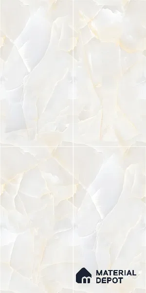 Marble Wall & Floor Tile TL 05129 Marblis Arctic Onyx 4 ft x 2 ft Vitrified Endless Glossy Finish - 9 mm (Random 3) | Suitable for Living Room, Bedroom & Bathroom