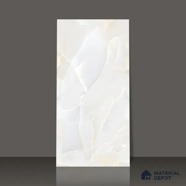 Marble Wall & Floor Tile TL 05129 Marblis Arctic Onyx 4 ft x 2 ft Vitrified Endless Glossy Finish - 9 mm (Random 3) | Suitable for Living Room, Bedroom & Bathroom
