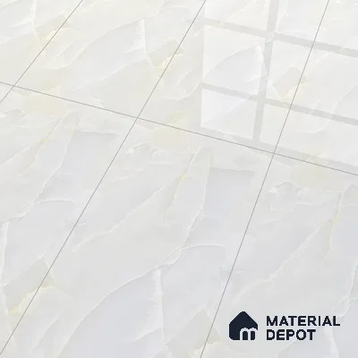 Marble Wall & Floor Tile TL 05129 Marblis Arctic Onyx 4 ft x 2 ft Vitrified Endless Glossy Finish - 9 mm (Random 3) | Suitable for Living Room, Bedroom & Bathroom
