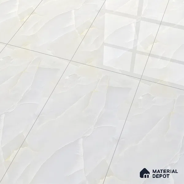 Marble Wall & Floor Tile TL 05129 Marblis Arctic Onyx 4 ft x 2 ft Vitrified Endless Glossy Finish - 9 mm (Random 3) | Suitable for Living Room, Bedroom & Bathroom
