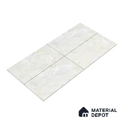 Marble Wall & Floor Tile TL 05129 Marblis Arctic Onyx 4 ft x 2 ft Vitrified Endless Glossy Finish - 9 mm (Random 3) | Suitable for Living Room, Bedroom & Bathroom