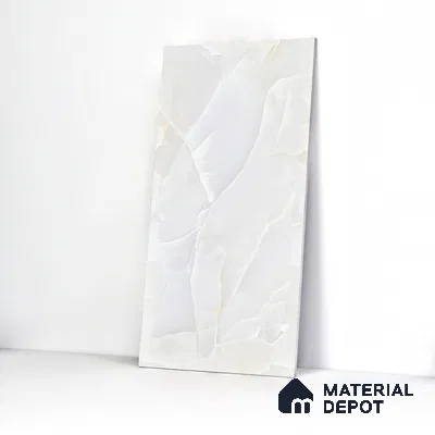 Marble Wall & Floor Tile TL 05129 Marblis Arctic Onyx 4 ft x 2 ft Vitrified Endless Glossy Finish - 9 mm (Random 3) | Suitable for Living Room, Bedroom & Bathroom