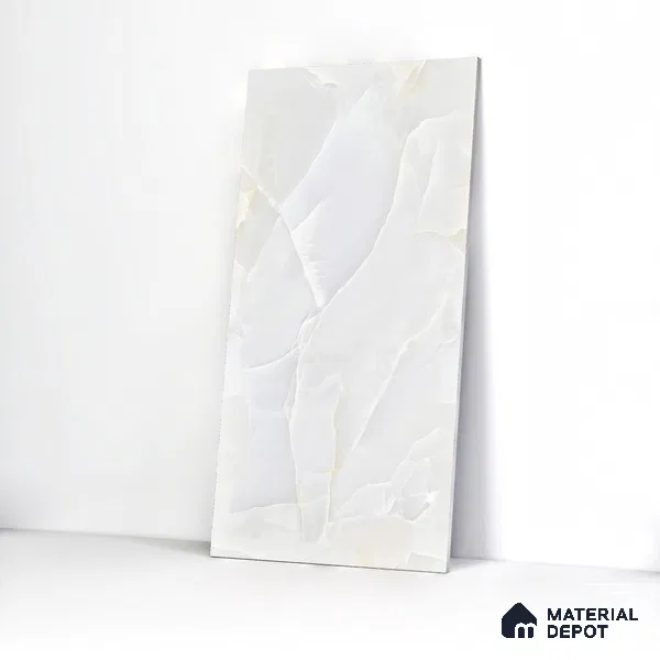 Marble Wall & Floor Tile TL 05129 Marblis Arctic Onyx 4 ft x 2 ft Vitrified Endless Glossy Finish - 9 mm (Random 3) | Suitable for Living Room, Bedroom & Bathroom