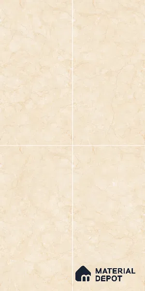 Marble Wall & Floor Tile TL 05139 Marblis Beige Mirage 4 ft x 2 ft Vitrified Endless Glossy Finish - 9 mm (Random 4) | Suitable for Living Room, Bedroom & Bathroom