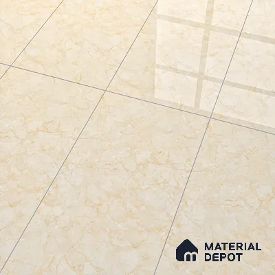 Marble Wall & Floor Tile TL 05139 Marblis Beige Mirage 4 ft x 2 ft Vitrified Endless Glossy Finish - 9 mm (Random 4) | Suitable for Living Room, Bedroom & Bathroom