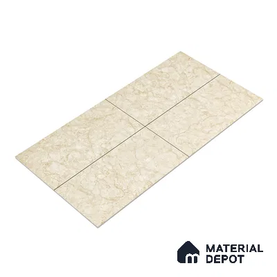 Marble Wall & Floor Tile TL 05139 Marblis Beige Mirage 4 ft x 2 ft Vitrified Endless Glossy Finish - 9 mm (Random 4) | Suitable for Living Room, Bedroom & Bathroom