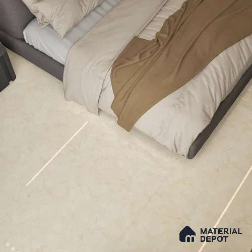 Marble Wall & Floor Tile TL 05139 Marblis Beige Mirage 4 ft x 2 ft Vitrified Endless Glossy Finish - 9 mm (Random 4) | Suitable for Living Room, Bedroom & Bathroom
