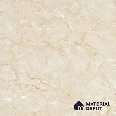 Marble Wall & Floor Tile TL 05139 Marblis Beige Mirage 4 ft x 2 ft Vitrified Endless Glossy Finish - 9 mm (Random 4) | Suitable for Living Room, Bedroom & Bathroom