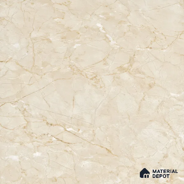 Marble Wall & Floor Tile TL 05139 Marblis Beige Mirage 4 ft x 2 ft Vitrified Endless Glossy Finish - 9 mm (Random 4) | Suitable for Living Room, Bedroom & Bathroom
