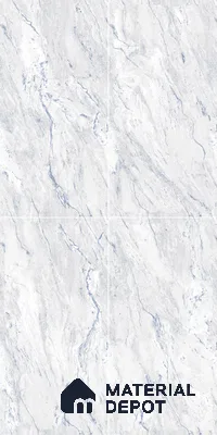 Marble Wall & Floor Tile TL 05141 Marblis Blue Lagoon 4 ft x 2 ft Vitrified Endless Glossy Finish - 9 mm (Random 4) | Suitable for Living Room, Bedroom & Bathroom