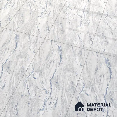 Marble Wall & Floor Tile TL 05141 Marblis Blue Lagoon 4 ft x 2 ft Vitrified Endless Glossy Finish - 9 mm (Random 4) | Suitable for Living Room, Bedroom & Bathroom