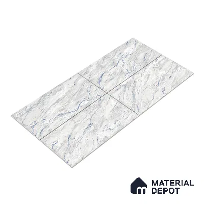 Marble Wall & Floor Tile TL 05141 Marblis Blue Lagoon 4 ft x 2 ft Vitrified Endless Glossy Finish - 9 mm (Random 4) | Suitable for Living Room, Bedroom & Bathroom