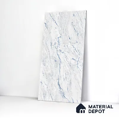Marble Wall & Floor Tile TL 05141 Marblis Blue Lagoon 4 ft x 2 ft Vitrified Endless Glossy Finish - 9 mm (Random 4) | Suitable for Living Room, Bedroom & Bathroom