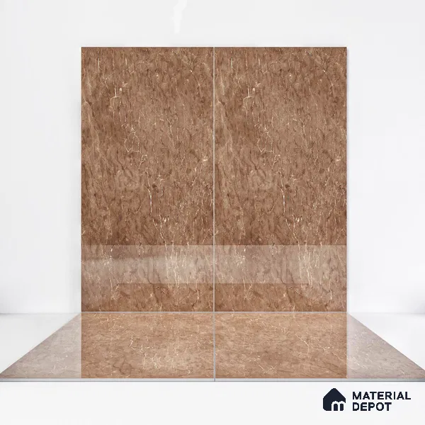 Marble Wall & Floor Tile TL 05143 Marblis Cedar Stone 4 ft x 2 ft Vitrified Glossy Finish - 9 mm (Random 4) | Suitable for Living Room, Bedroom & Bathroom