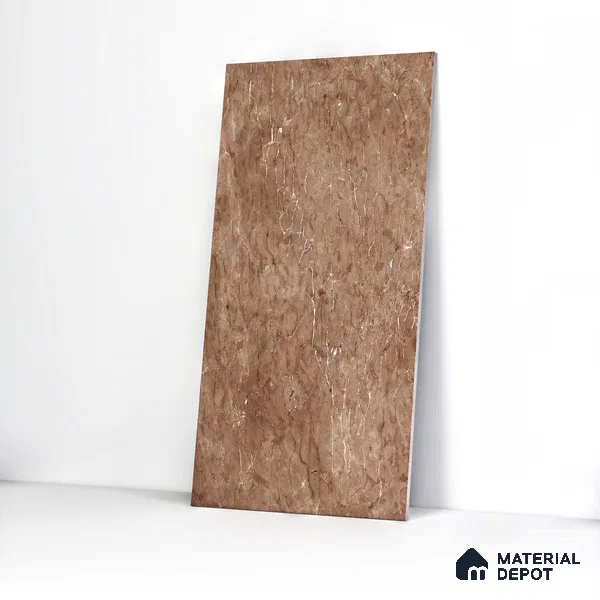 Marble Wall & Floor Tile TL 05143 Marblis Cedar Stone 4 ft x 2 ft Vitrified Glossy Finish - 9 mm (Random 4) | Suitable for Living Room, Bedroom & Bathroom