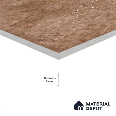 Marble Wall & Floor Tile TL 05143 Marblis Cedar Stone 4 ft x 2 ft Vitrified  Glossy Finish - 9 mm (Random 4) | Suitable for Living Room, Bedroom & Bathroom