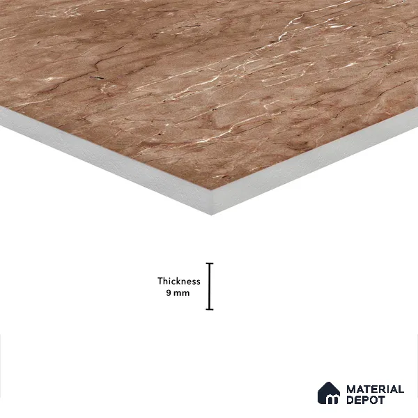 Marble Wall & Floor Tile TL 05143 Marblis Cedar Stone 4 ft x 2 ft Vitrified Glossy Finish - 9 mm (Random 4) | Suitable for Living Room, Bedroom & Bathroom