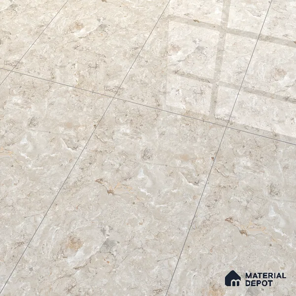Marble Wall & Floor Tile TL 05134 Marblis Chestnut Vein 4 ft x 2 ft Vitrified Endless Glossy Finish - 9 mm (Random 4) | Suitable for Living Room, Bedroom & Bathroom