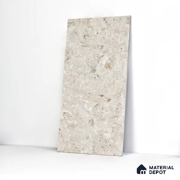 Marble Wall & Floor Tile TL 05134 Marblis Chestnut Vein 4 ft x 2 ft Vitrified Endless Glossy Finish - 9 mm (Random 4) | Suitable for Living Room, Bedroom & Bathroom