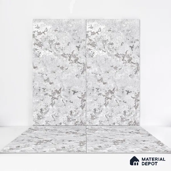 Marble Wall & Floor Tile TL 05125 B Marblis Sterling Veil 4 ft x 2 ft  Vitrified Metallic Finish - 9 mm (Random 4) | Suitable for Living Room, Bedroom & Bathroom