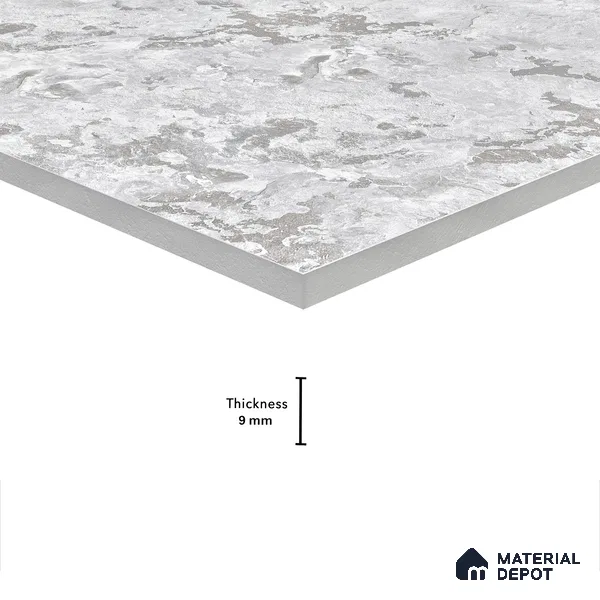 Marble Wall & Floor Tile TL 05125 B Marblis Sterling Veil 4 ft x 2 ft  Vitrified Metallic Finish - 9 mm (Random 4) | Suitable for Living Room, Bedroom & Bathroom