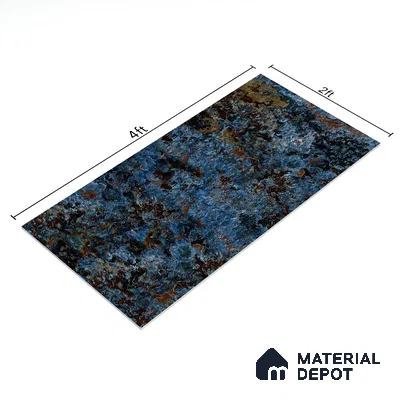 Marble Wall & Floor Tile TL 05125 Marblis Cobalt Cascade 4 ft x 2 ft  Vitrified Metallic Finish - 9 mm (Random 4) | Suitable for Living Room, Bedroom & Bathroom