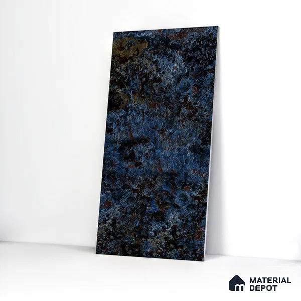 Marble Wall & Floor Tile TL 05125 Marblis Cobalt Cascade 4 ft x 2 ft  Vitrified Metallic Finish - 9 mm (Random 4) | Suitable for Living Room, Bedroom & Bathroom