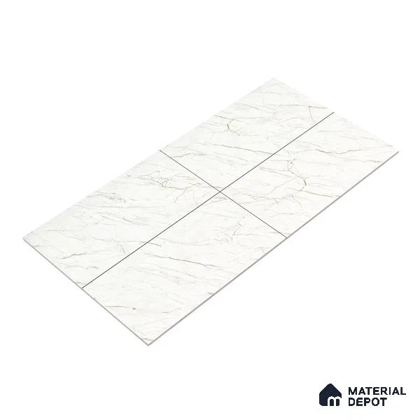 Marble Wall & Floor Tile TL 05114 B Marblis Moonlight Glow 4 ft x 2 ft Vitrified Endless Carving Matte Finish - 9 mm (Random 4) | Suitable for Living Room, Bedroom & Bathroom