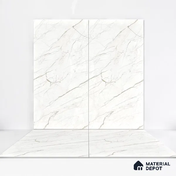 Marble Wall & Floor Tile TL 05114 B Marblis Moonlight Glow 4 ft x 2 ft Vitrified Endless Carving Matte Finish - 9 mm (Random 4) | Suitable for Living Room, Bedroom & Bathroom