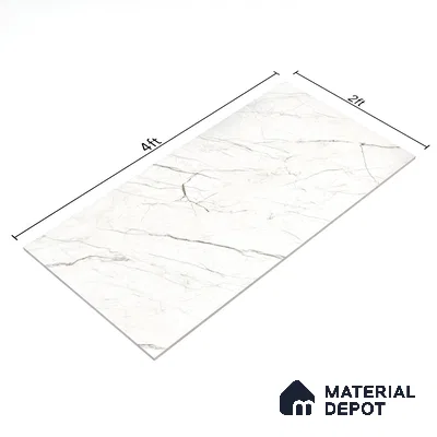 Marble Wall & Floor Tile TL 05114 B Marblis Moonlight Glow 4 ft x 2 ft Vitrified Endless Carving Matte Finish - 9 mm (Random 4) | Suitable for Living Room, Bedroom & Bathroom