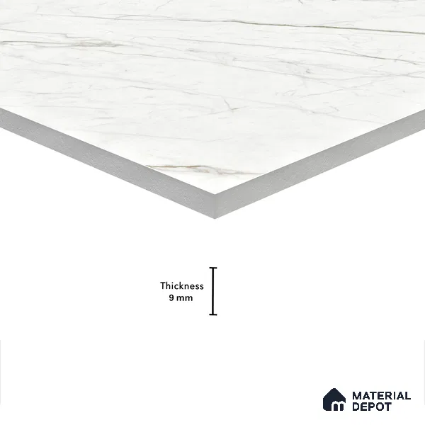 Marble Wall & Floor Tile TL 05114 B Marblis Moonlight Glow 4 ft x 2 ft Vitrified Endless Carving Matte Finish - 9 mm (Random 4) | Suitable for Living Room, Bedroom & Bathroom