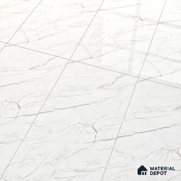 Marble Wall & Floor Tile TL 05114 Marblis Crystal Veil 4 ft x 2 ft Vitrified Endless Glossy Finish - 9 mm (Random 4) | Suitable for Living Room, Bedroom & Bathroom