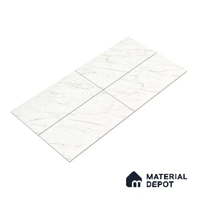 Marble Wall & Floor Tile TL 05114 Marblis Crystal Veil 4 ft x 2 ft Vitrified Endless Glossy Finish - 9 mm (Random 4) | Suitable for Living Room, Bedroom & Bathroom