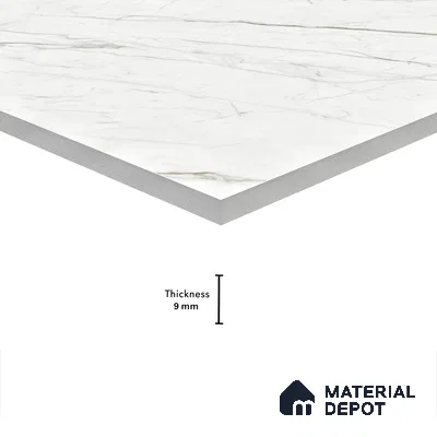Marble Wall & Floor Tile TL 05114 Marblis Crystal Veil 4 ft x 2 ft Vitrified Endless Glossy Finish - 9 mm (Random 4) | Suitable for Living Room, Bedroom & Bathroom