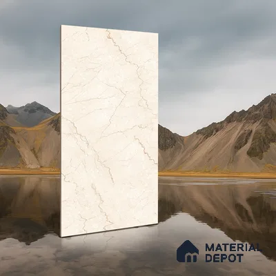 Marble Wall & Floor Tile TL 05131 Marblis Bottochino Mirage 4 ft x 2 ft Vitrified Endless Glossy Finish - 9 mm (Random 2) | Suitable for Living Room, Bedroom & Bathroom