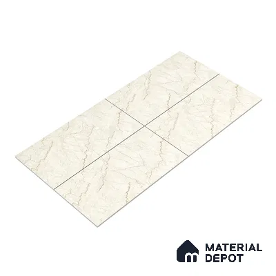Marble Wall & Floor Tile TL 05131 Marblis Bottochino Mirage 4 ft x 2 ft Vitrified Endless Glossy Finish - 9 mm (Random 2) | Suitable for Living Room, Bedroom & Bathroom