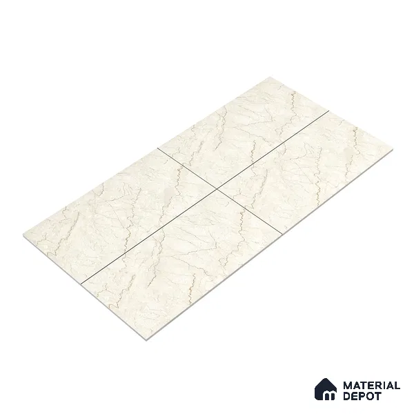 Marble Wall & Floor Tile TL 05131 Marblis Bottochino Mirage 4 ft x 2 ft Vitrified Endless Glossy Finish - 9 mm (Random 2) | Suitable for Living Room, Bedroom & Bathroom