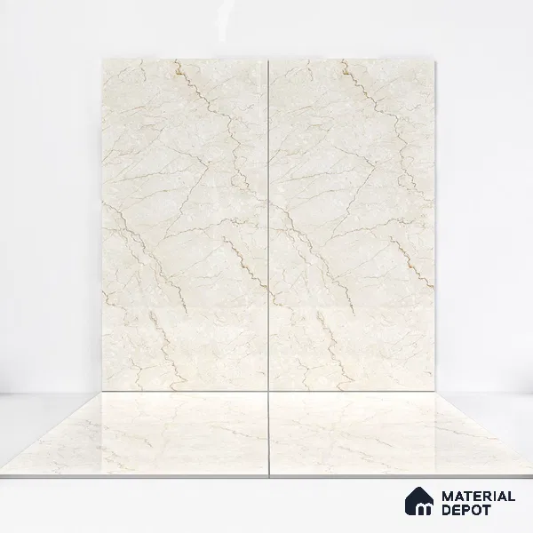 Marble Wall & Floor Tile TL 05131 Marblis Bottochino Mirage 4 ft x 2 ft Vitrified Endless Glossy Finish - 9 mm (Random 2) | Suitable for Living Room, Bedroom & Bathroom
