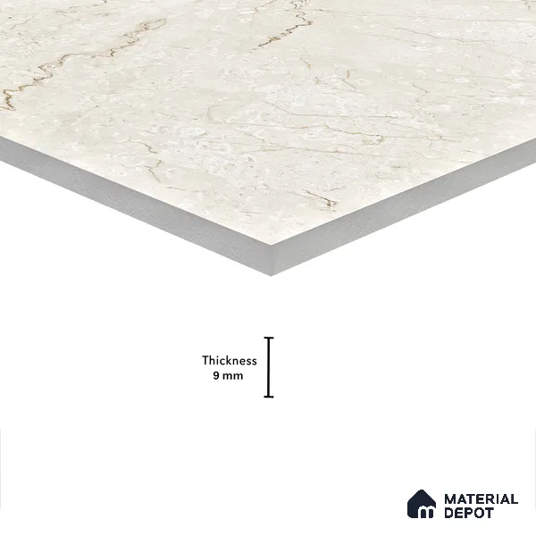 Marble Wall & Floor Tile TL 05131 Marblis Bottochino Mirage 4 ft x 2 ft Vitrified Endless Glossy Finish - 9 mm (Random 2) | Suitable for Living Room, Bedroom & Bathroom